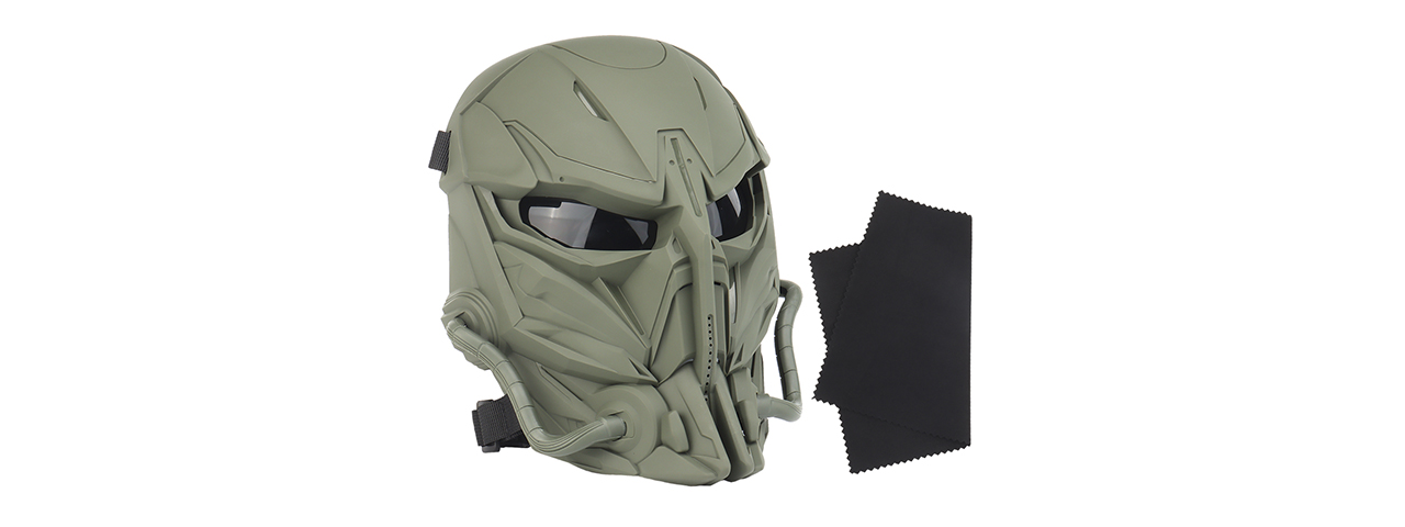 Chastener II Full Face Mask (Color: Green) - Click Image to Close