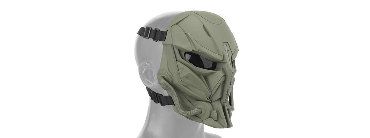 Chastener II Full Face Mask (Color: Green) - Click Image to Close