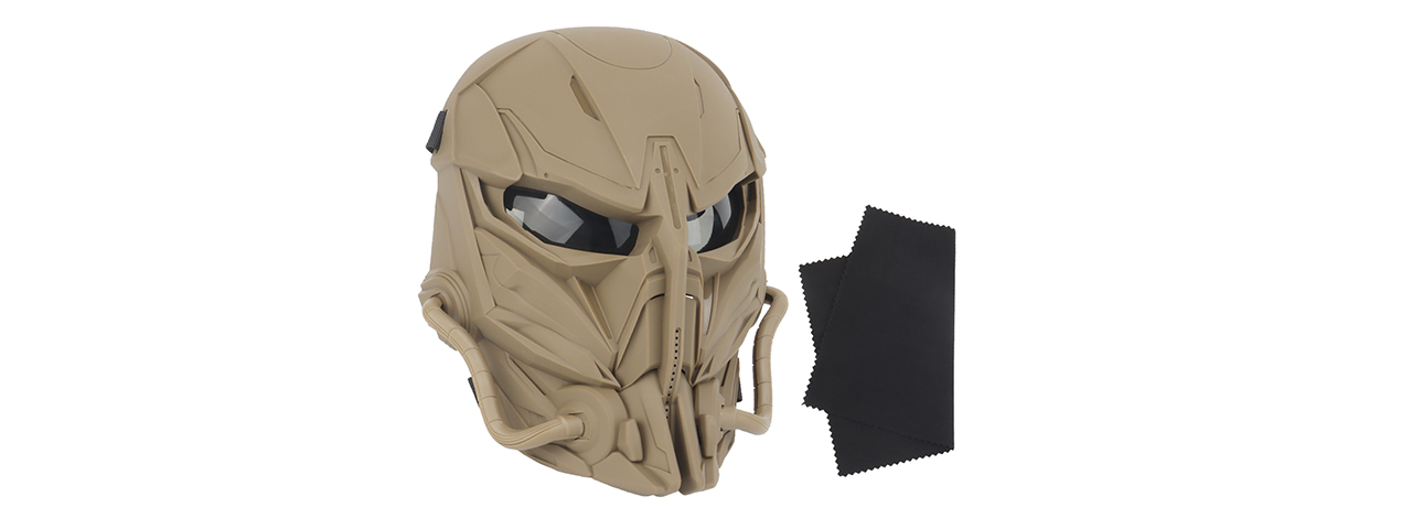 Chastener II Full Face Mask (Color: Tan) - Click Image to Close