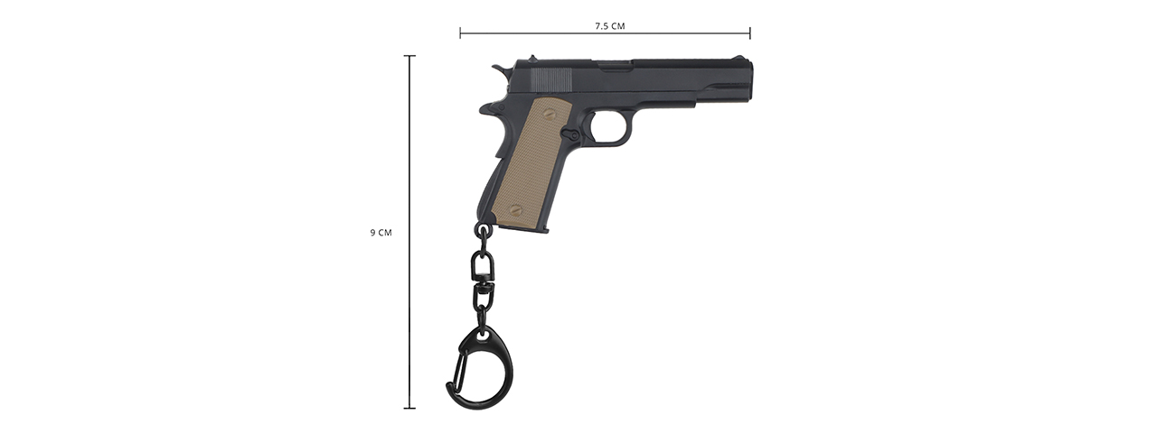 Tactical Detachable Mini 1911 Pistol Keychain (Color: Black) - Click Image to Close