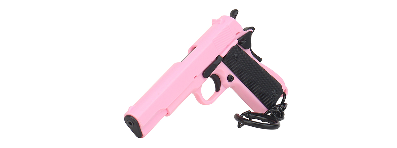 Tactical Detachable Mini 1911 Pistol Keychain (Color: Pink)