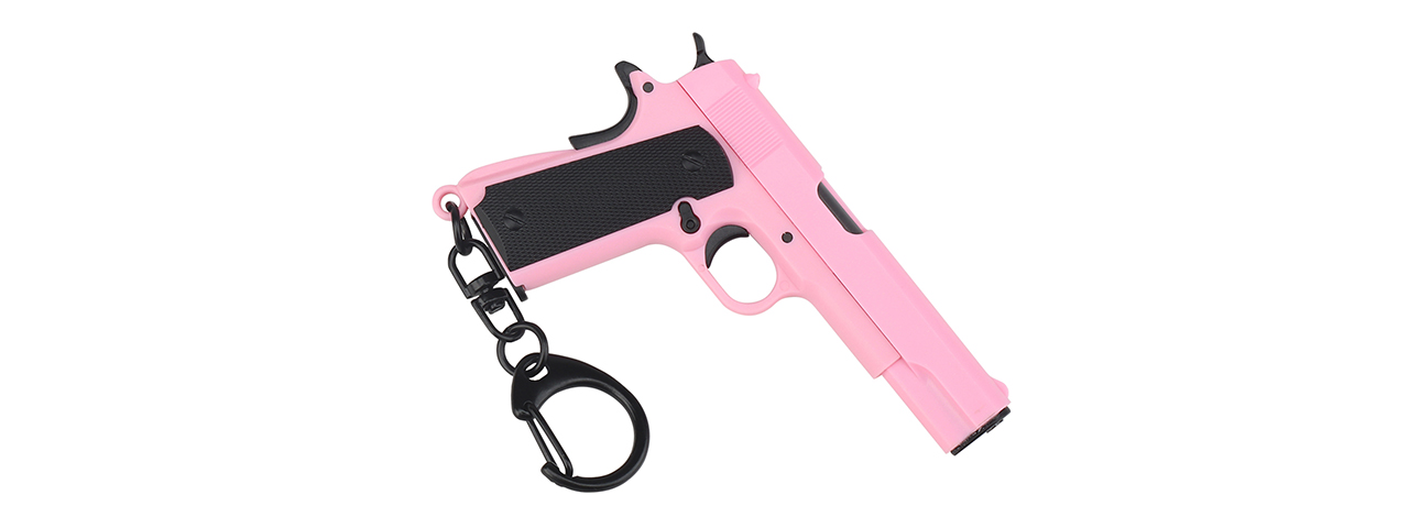 Tactical Detachable Mini 1911 Pistol Keychain (Color: Pink)