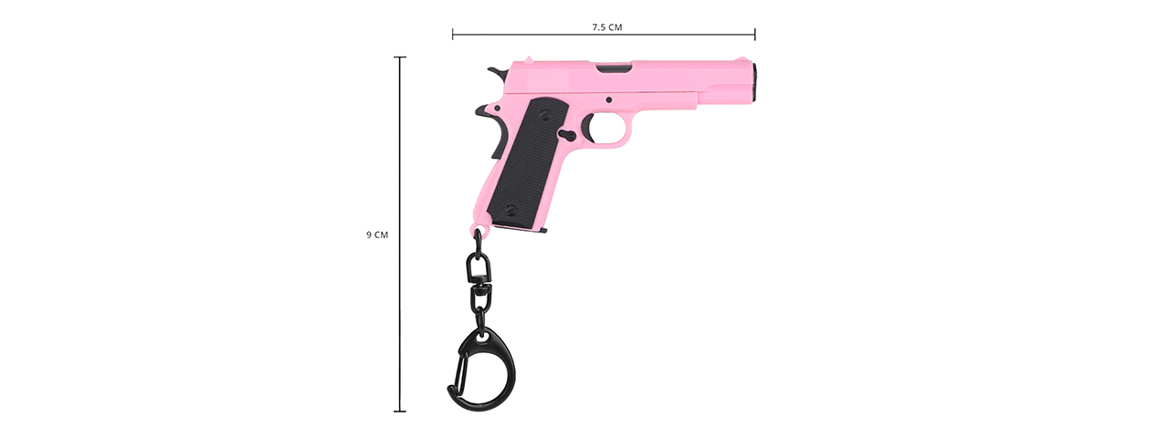 Tactical Detachable Mini 1911 Pistol Keychain (Color: Pink)