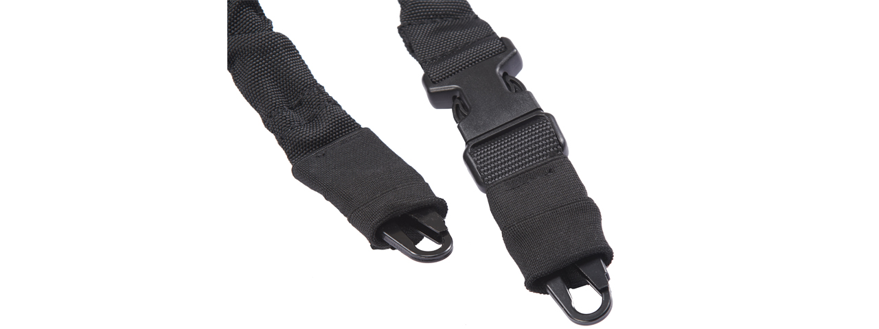 Lancer Tactical Heavy Duty Foam Padded Two Point Sling w/ QD Buckle (Color: Black) - Click Image to Close