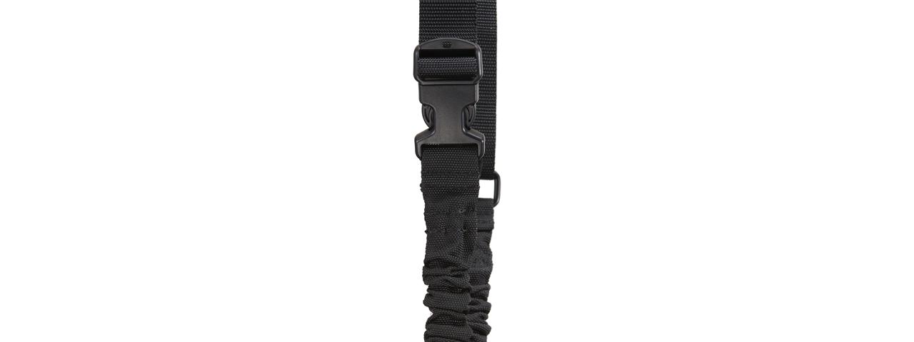 Lancer Tactical Heavy Duty Foam Padded Single Point Sling w/ QD Buckle (Color: Black) - Click Image to Close