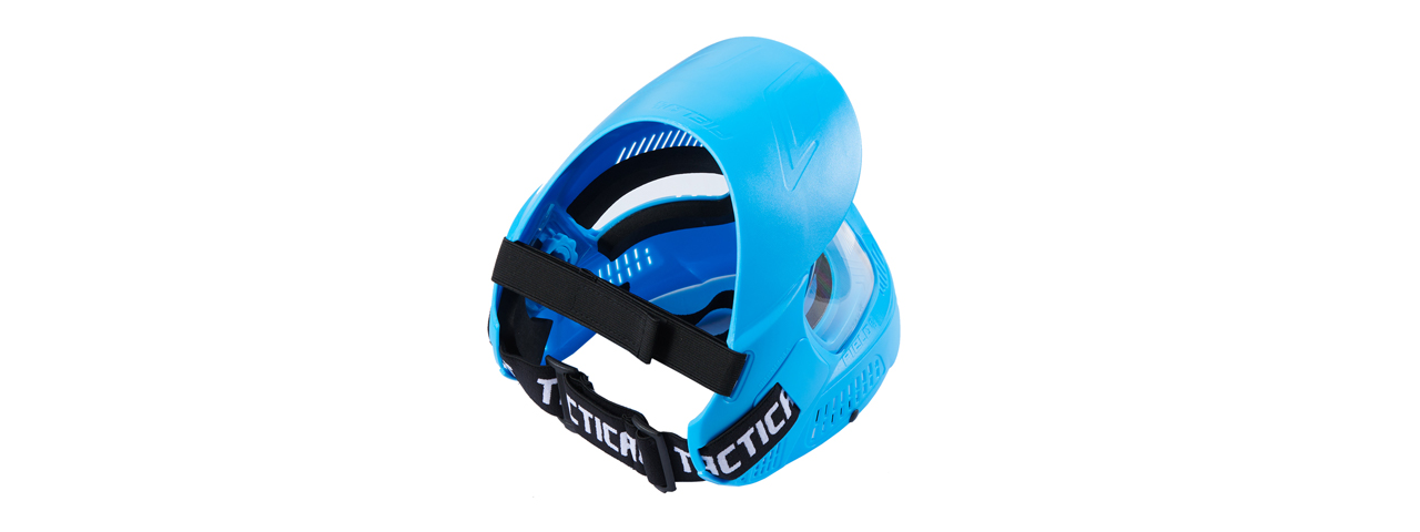 Lancer Tactical Full Face Airsoft Mask with Visor (Color: Blue) - Click Image to Close