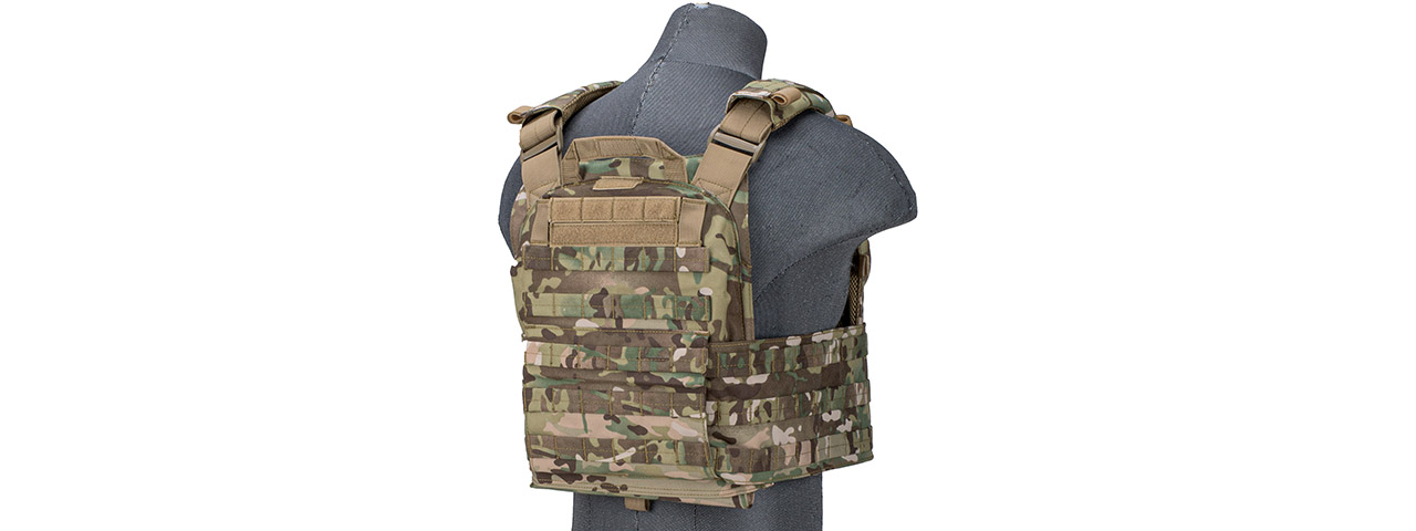 Lancer Tactical Quick Depart Plate Carrier (Color: Multi-Camo) - Click Image to Close