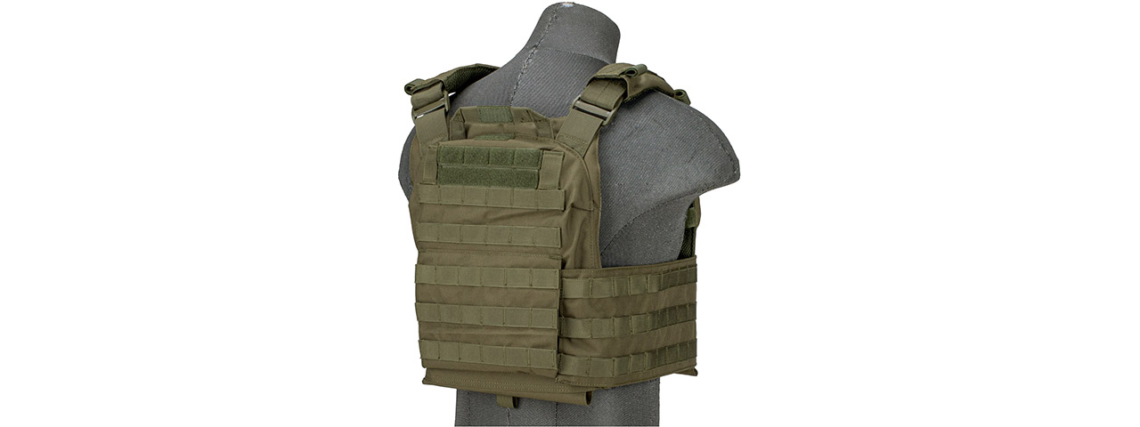 Lancer Tactical Quick Depart Plate Carrier (Color: OD Green) - Click Image to Close