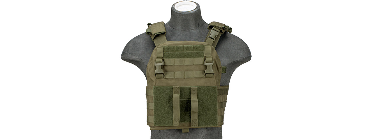 Lancer Tactical Quick Depart Plate Carrier (Color: OD Green) - Click Image to Close