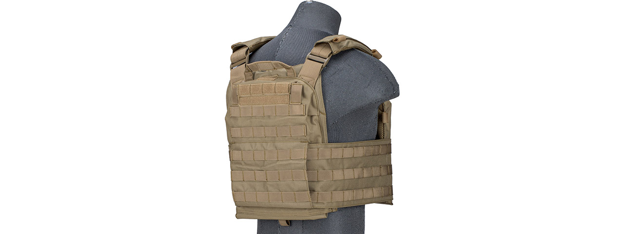 Lancer Tactical Quick Depart Plate Carrier (Color: Tan) - Click Image to Close