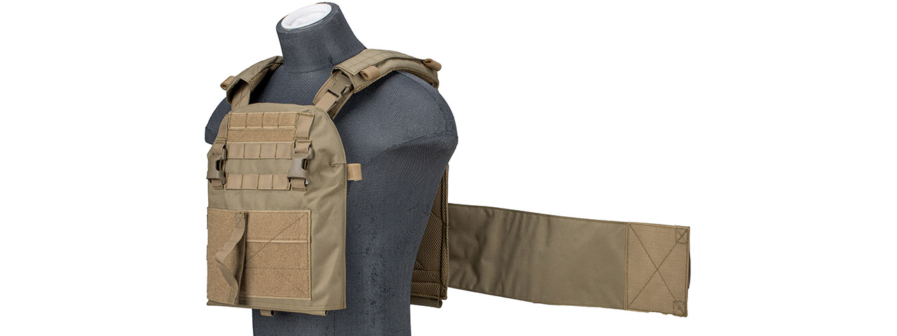 Lancer Tactical Quick Depart Plate Carrier (Color: Tan) - Click Image to Close