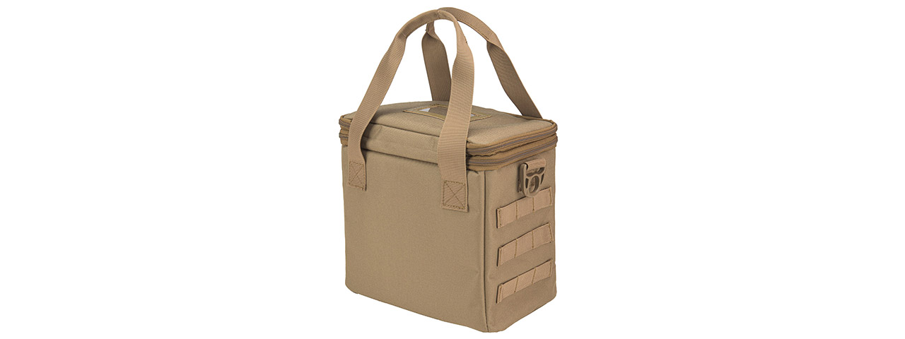 Lancer Tactical Nylon Pistol Range Bag (Color: Tan) - Click Image to Close