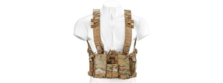 Lancer Tactical Buckle Up Lightweight Chest Rig (Color: Camo)