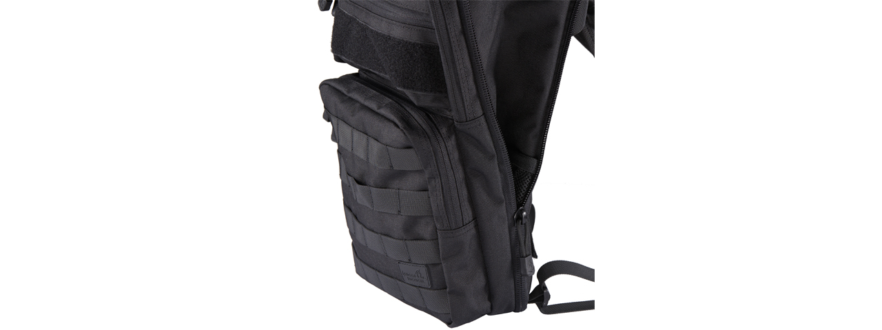 Lancer Tactical Multi-Use Expandable Backpack (Color: Black) - Click Image to Close