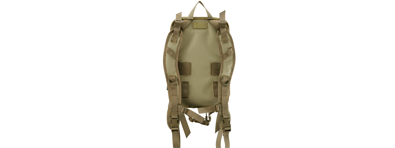 Lancer Tactical Multi-Use Expandable Backpack (Color: Tan) - Click Image to Close