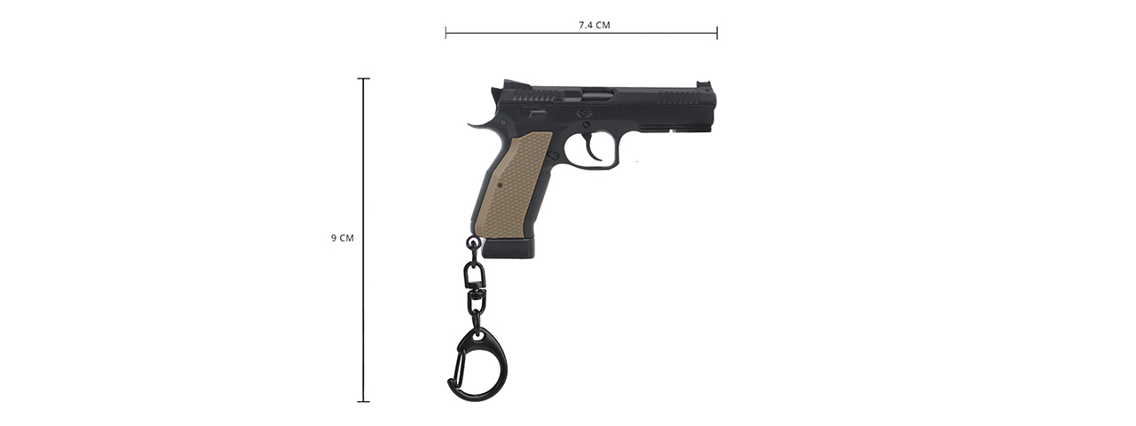 Tactical Detachable Mini Pistol Keychain (Color: Black) - Click Image to Close