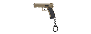 Tactical Detachable Mini Pistol Keychain (Color: Tan)