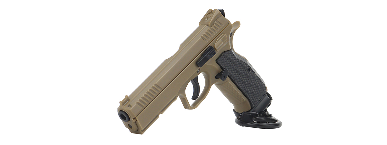 Tactical Detachable Mini Pistol Keychain (Color: Tan) - Click Image to Close