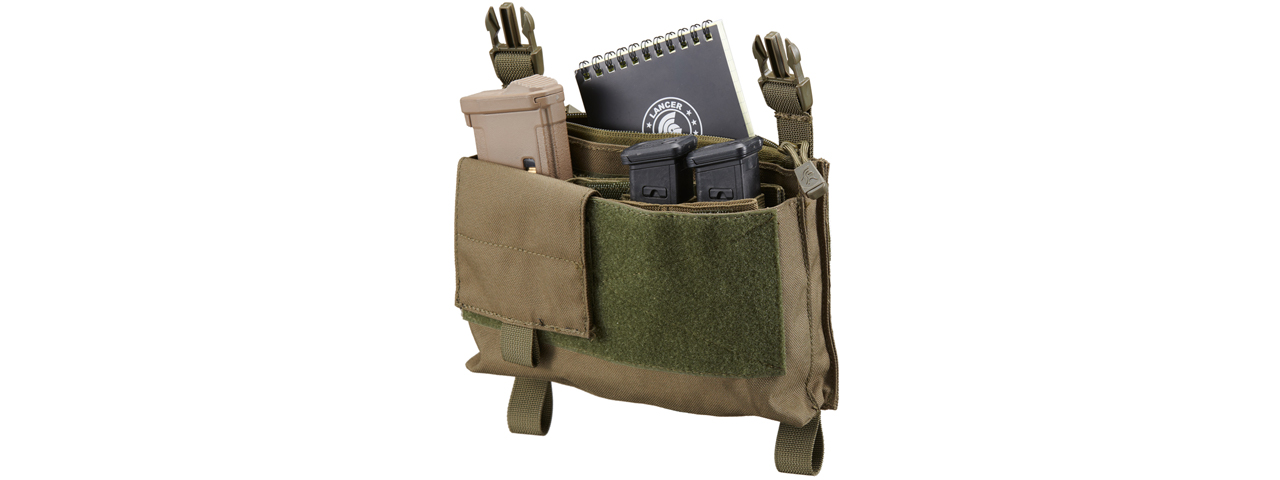 Lancer Tactical MK4 Fight Chassis Buckle Up Pouch Panel (Color: OD Green) - Click Image to Close