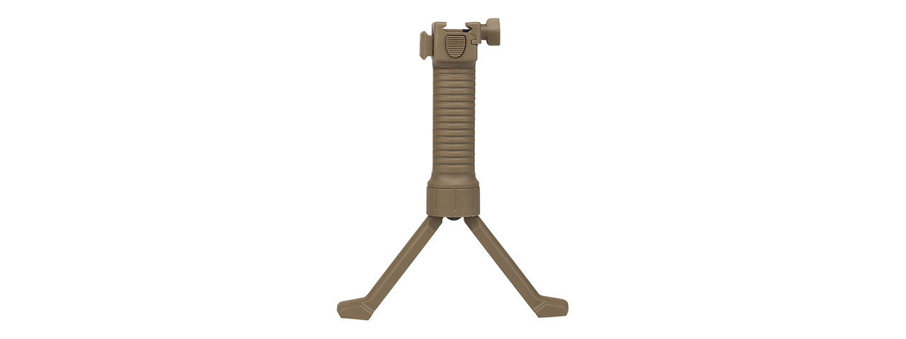 Tactical Vertical Bi-Pod Grip (Color: Tan) - Click Image to Close