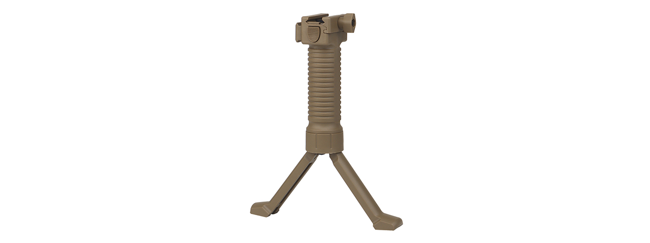 Tactical Vertical Bi-Pod Grip (Color: Tan) - Click Image to Close