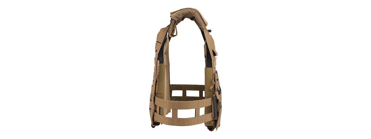 Lightweight SPC Laser Cut Tactical Vest (Color: Coyote Brown) - Click Image to Close