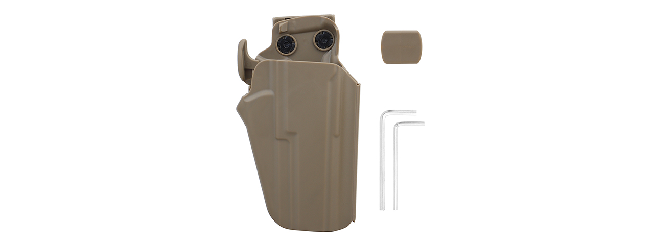 750 Universal Holster for Airsoft Sub-Compact Pistols (Color: Tan) - Click Image to Close