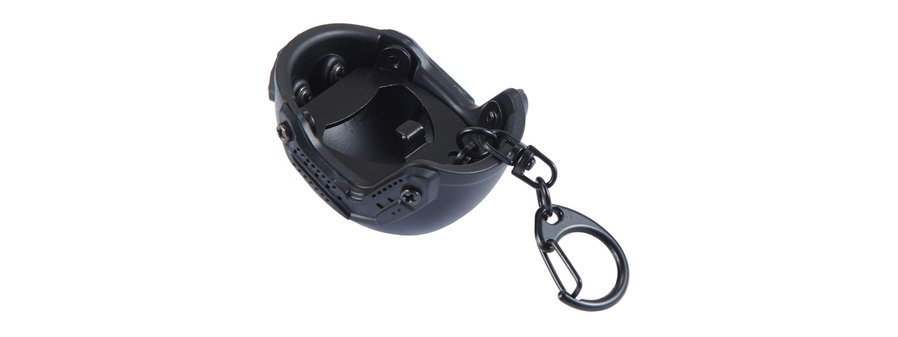 Tactical Detachable Mini Helmet Keychain Bottle Opener (Color: Black)
