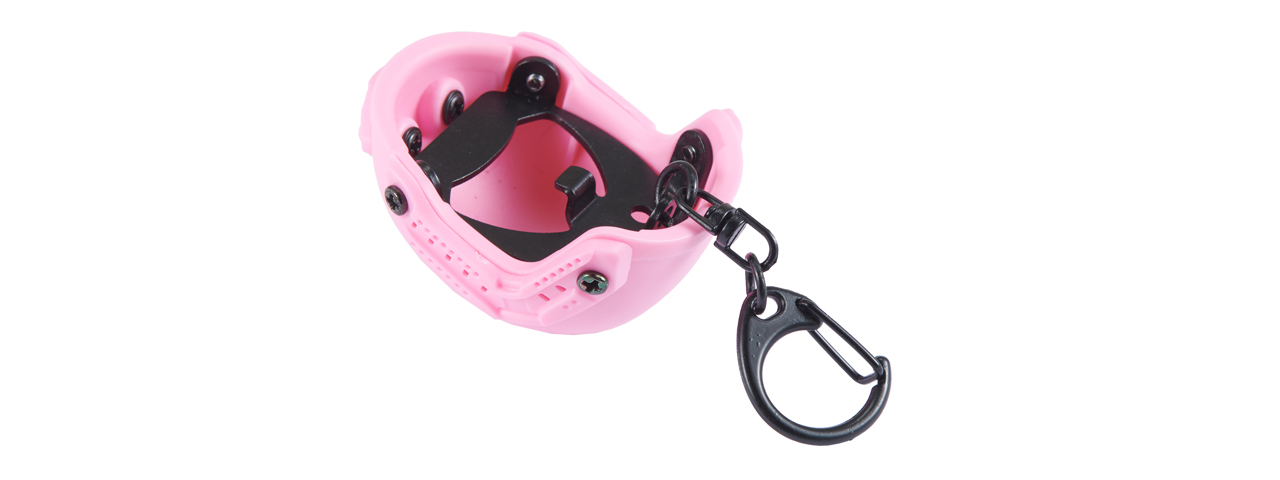 Tactical Detachable Mini Helmet Keychain Bottle Opener (Color: Pink)
