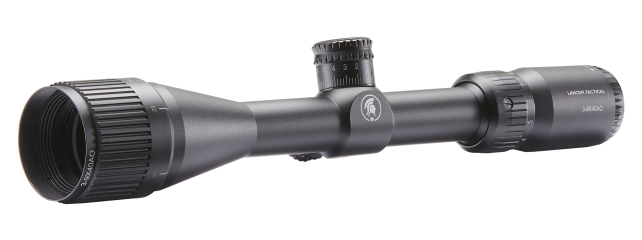 Lancer Tactical 3-9x40 AO Scope with Mount (Color: Black)