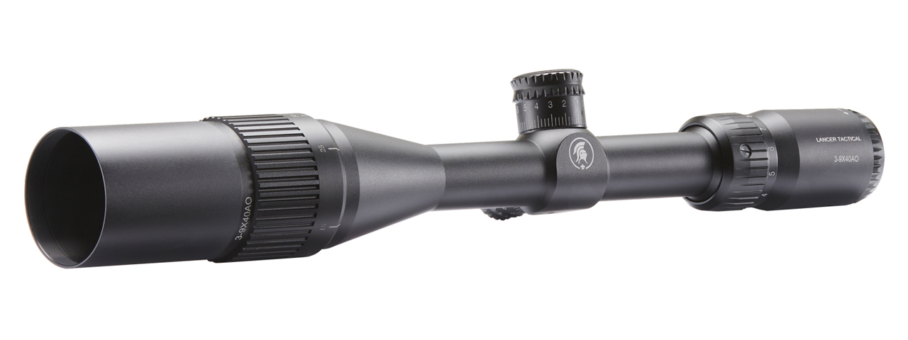 Lancer Tactical 3-9x40 AO Scope with Mount (Color: Black) - Click Image to Close