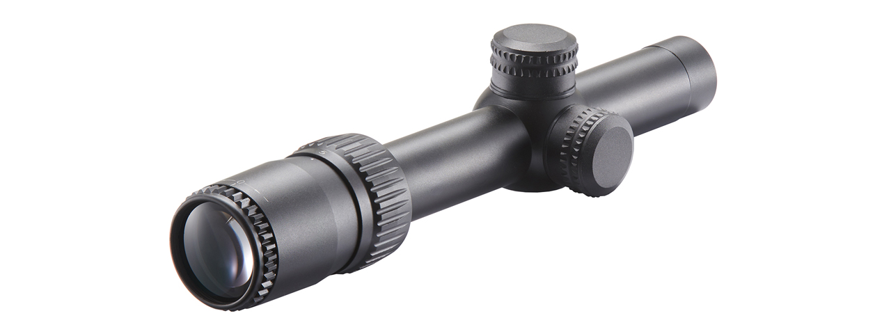 Lancer Tactical 1.5-5x20 Rifle Scope with Mounts (Color: Black) - Click Image to Close