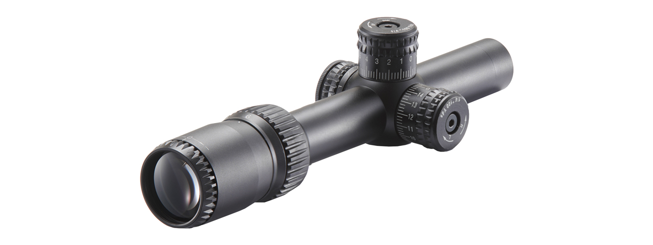 Lancer Tactical 1.5-6x20 IR Illuminated Rifle Scope with Mounts (Color: Black) - Click Image to Close