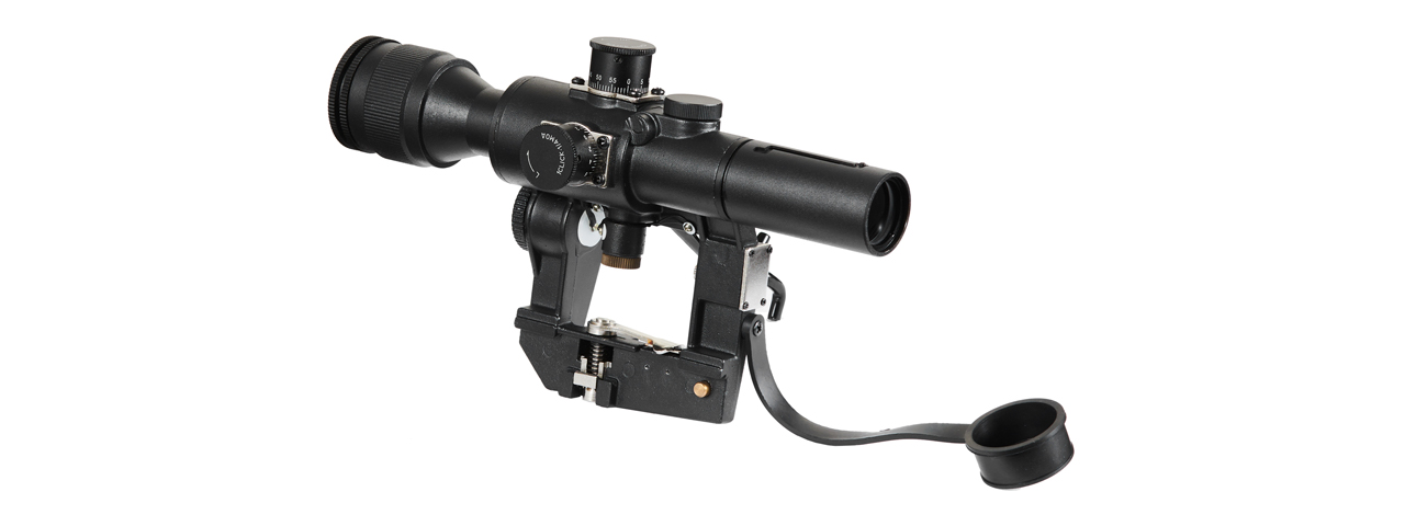 Illuminated 4x26 PSO-1 Scope for SVD Series Airsoft Rifles (Color: Black) - Click Image to Close