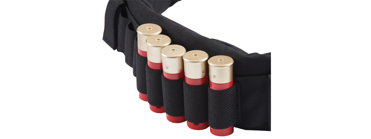 Lancer Tactical Shotgun Shell Battle Belt (Color: Black)