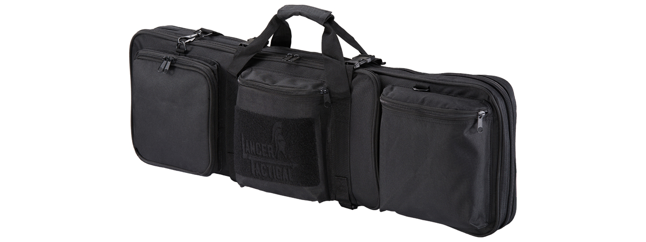 Lancer Tactical 1000D Nylon Polymer 32" Rifle Bag (Color: Black) - Click Image to Close