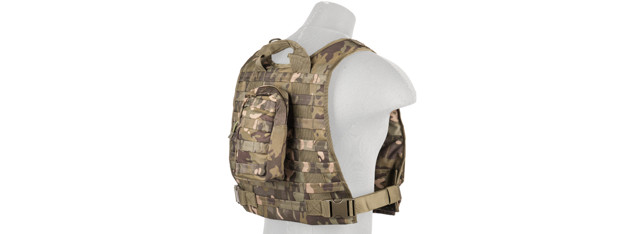 Lancer Tactical Ballistic 600D Nylon Tactical Vest (Color: Camo-Tropic) - Click Image to Close