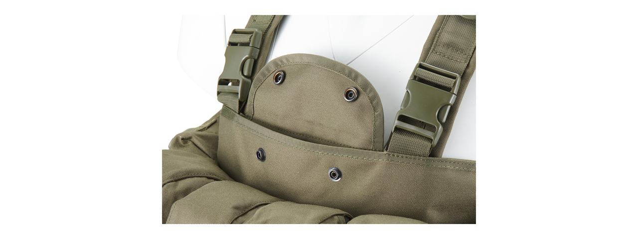 Lancer Tactical Fully Adjustable AK Chest Rig (Color: OD Green) - Click Image to Close