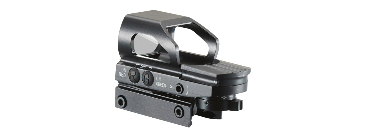 Lancer Tactical 1x Reflect Sight with Button Control (Color: Black) - Click Image to Close
