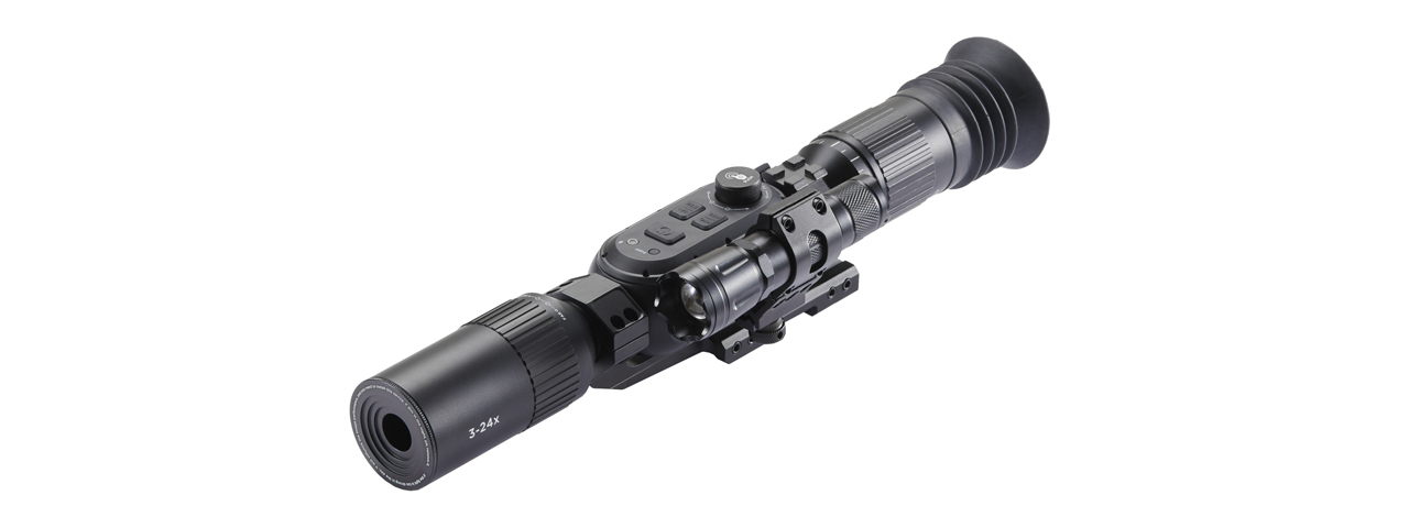 Digital Night Vision 4K HD 3-34x Rifle Scope WIFI Connection with Flashlight (Color: Black) - Click Image to Close