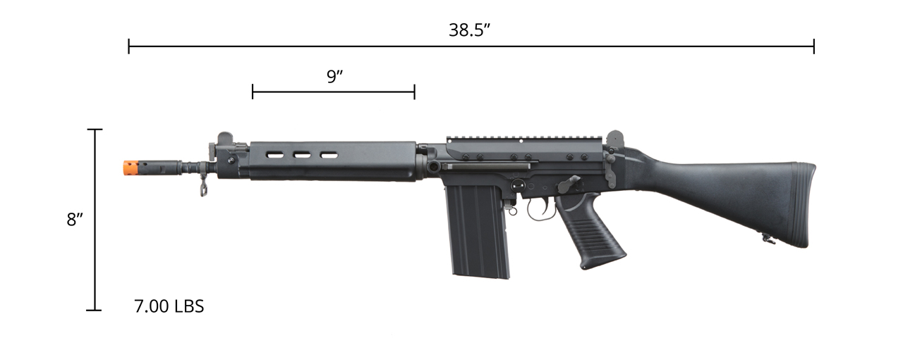 Classic Army DSA Inc. Licensed Full Length SA58 Carbine Airsoft AEG Rifle (Color: Black)