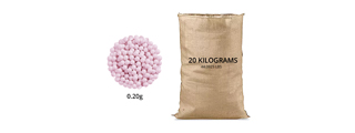 Lancer Tactical 46 lbs Rice Bag Airsoft 0.20g Streamline Competition BBs (Color: Pink)