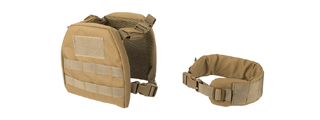 Lancer Tactical X-Small 1000D Nylon Youth Molle Vest with Battle Belt (Color: Tan)