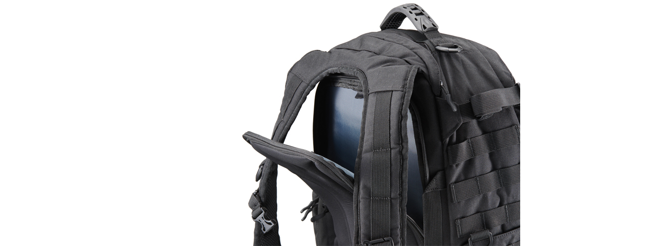 Cannae Pro Gear Phalanx Full Size Duty Day Pack with Helmet Carry (Color: Black) - Click Image to Close