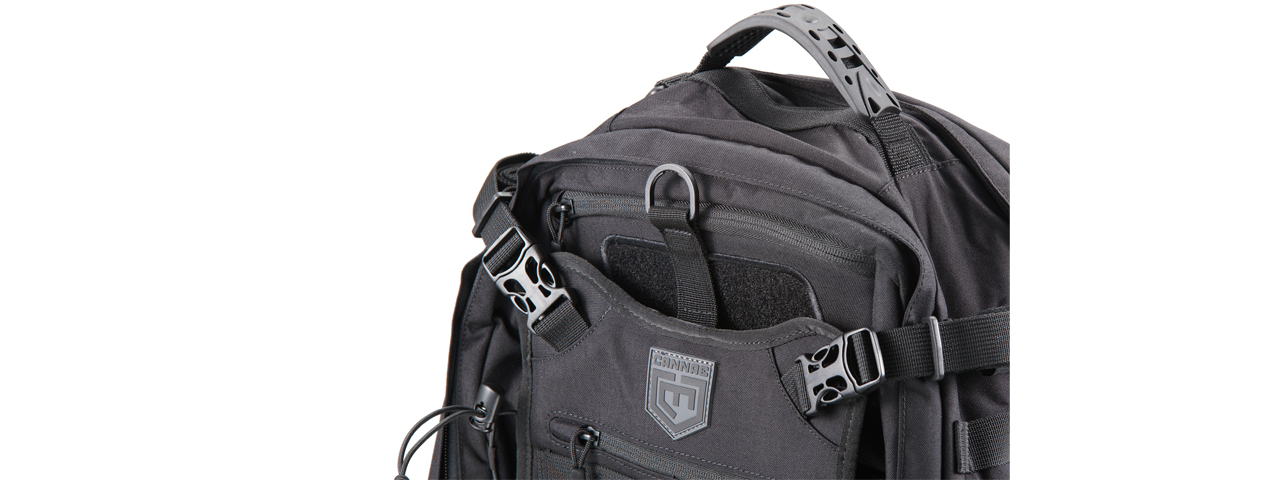 Cannae Pro Gear Phalanx Full Size Duty Day Pack with Helmet Carry (Color: Black)