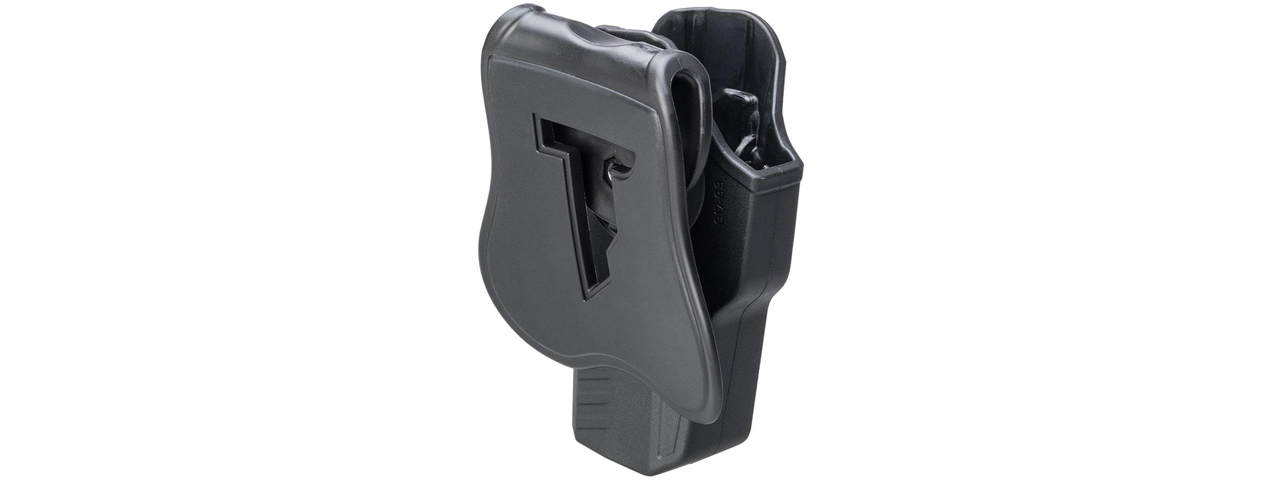 Cytac Hard Shell Adjustable Holster for Glock 17 Series Pistols (Color: Black) - Click Image to Close