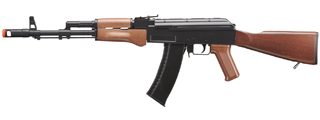 WELLFIRE AIRSOFT POLYMER AK47 AEG RIFLE - BLACK/WOOD