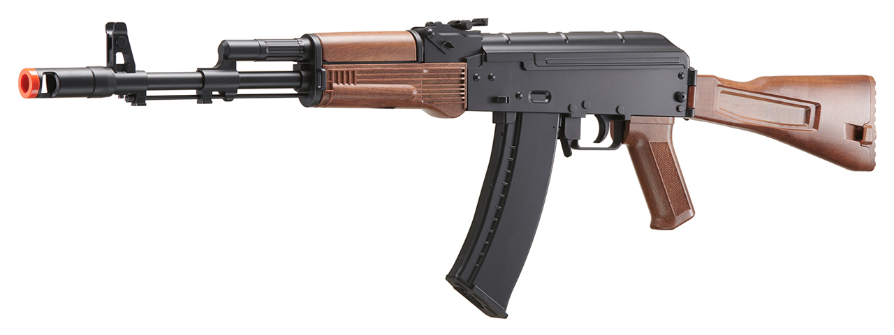 WELL D74 AK-74 PLASTIC GEAR AIRSOFT GUN (COLOR: BLACK & WOOD)