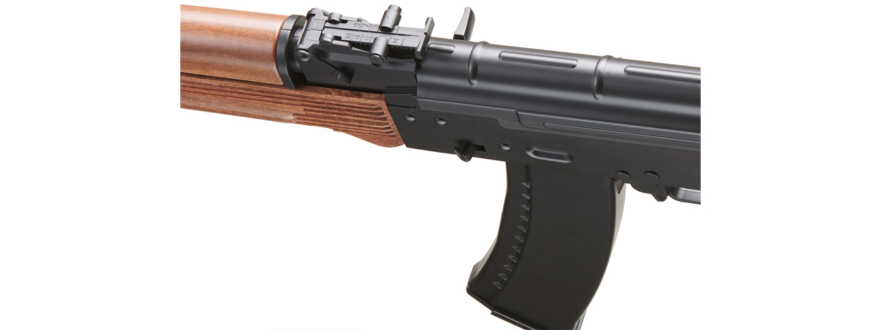 WELL D74 AK-74 PLASTIC GEAR AIRSOFT GUN (COLOR: BLACK & WOOD)