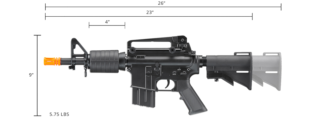 Double Bell N23 PDW M4 Airsoft AEG Rifle (Color: Black)